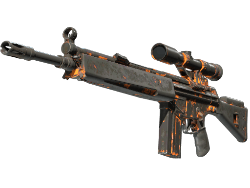 G3SG1 | Orange Crash - Battle-Scarred