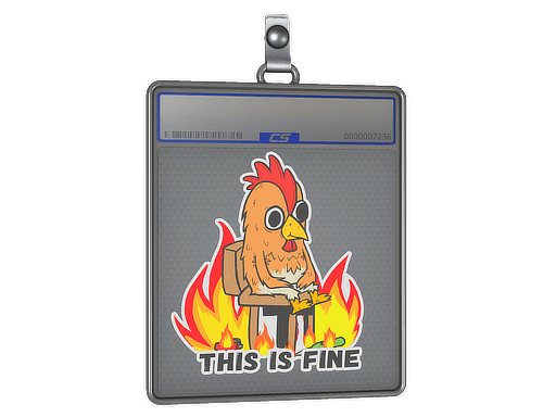 Sticker Slab | This Is Fine (Chicken)