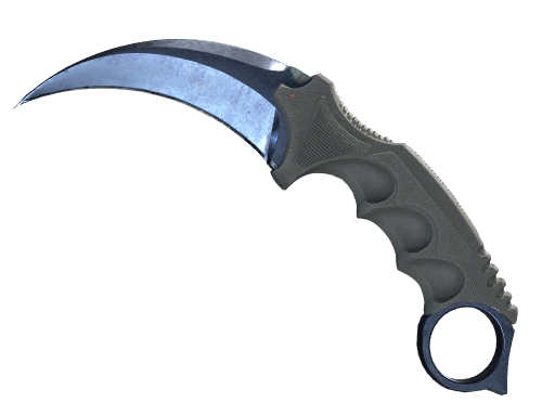 ★ Karambit | Blue Steel - Battle-Scarred