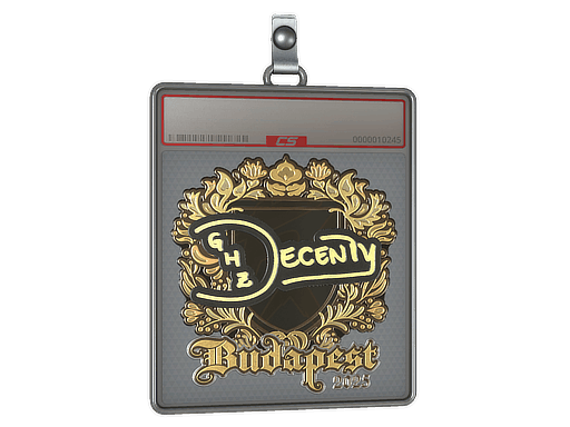Sticker Slab | decenty (Gold) | Budapest 2025