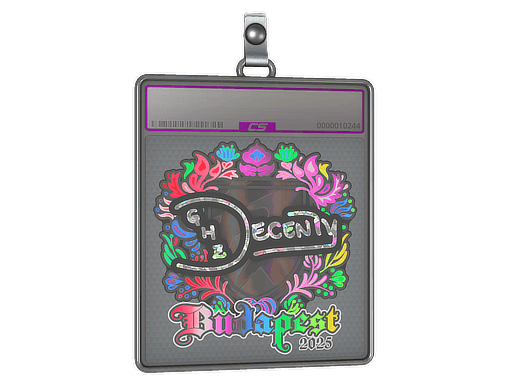 Sticker Slab | decenty (Holo) | Budapest 2025